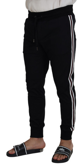 Dolce & Gabbana Black DG Print Mens Jogger Pants Dolce & Gabbana Black DG Print Mens Jogger Pants