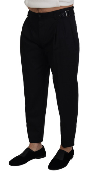 Dolce & Gabbana Black Cotton Chino Formal Pants Dolce & Gabbana Black Cotton Chino Formal Pants