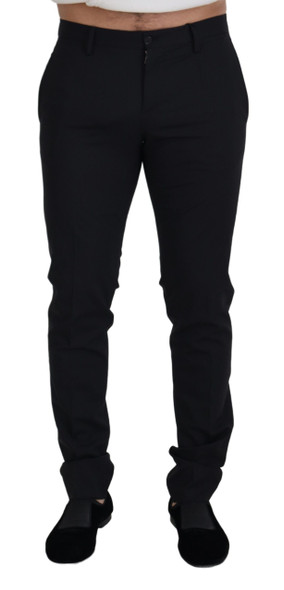 Dolce & Gabbana Black Wool Chino Formal Pants PAN73349 Dolce & Gabbana Black Wool Chino Formal Pants PAN73349