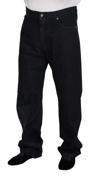 Dolce & Gabbana Black Washed Cotton Men Casual Denim Jeans Dolce & Gabbana Black Washed Cotton Men Casual Denim Jeans