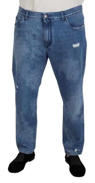 Dolce & Gabbana Blue Washed Cotton Casual Denim Jeans Dolce & Gabbana Blue Washed Cotton Casual Denim Jeans