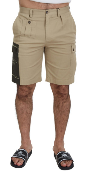 Dolce & Gabbana Beige Cotton Cargo Bermuda Shorts Dolce & Gabbana Beige Cotton Cargo Bermuda Shorts