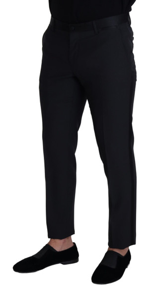 Dolce & Gabbana Black Wool Men Formal Pants Dolce & Gabbana Black Wool Men Formal Pants