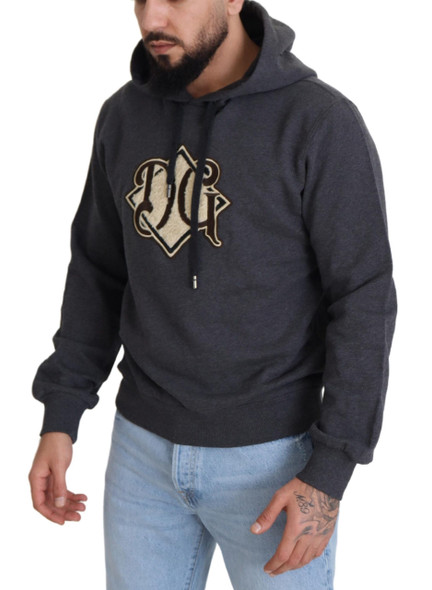 Gray Logo Cotton Hooded Sweatshirt Sweater Gray Logo Cotton Hooded Sweatshirt Sweater
