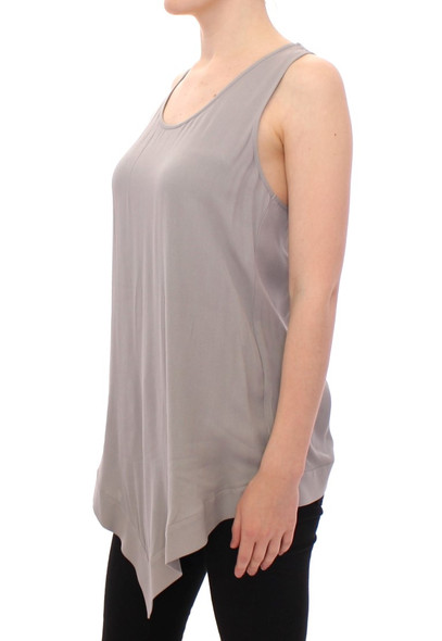 Gray Viscose Tank Top Shirt Blouse Gray Viscose Tank Top Shirt Blouse