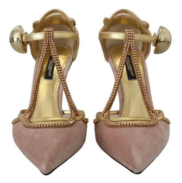 Pink Crystal T-strap Heels Pumps Shoes Pink Crystal T-strap Heels Pumps Shoes