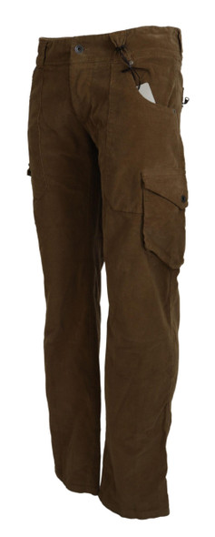 Ermanno Scervino Brown Cotton Corduroy Cargo Pants Ermanno Scervino Brown Cotton Corduroy Cargo Pants