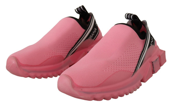 Dolce & Gabbana Pink Low Top Slip On Casual Sorrento Sneakers Dolce & Gabbana Pink Low Top Slip On Casual Sorrento Sneakers