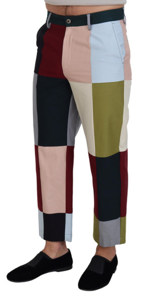 Multicolor Cotton Patchwork Pants Multicolor Cotton Patchwork Pants