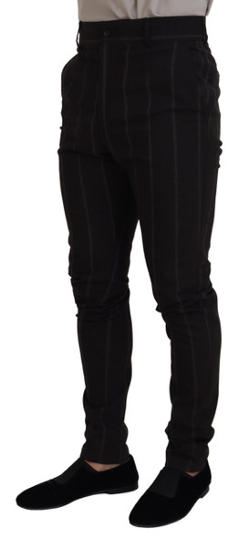 Dolce & Gabbana Black Wool Chino Formal Men Pants Dolce & Gabbana Black Wool Chino Formal Men Pants