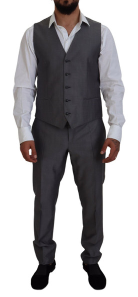Dolce & Gabbana Gray SICILIA 3 Piece Slim Fit Suit Dolce & Gabbana Gray SICILIA 3 Piece Slim Fit Suit
