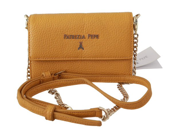 Yellow Logo Leather Shoulder Strap Sling Bag Yellow Logo Leather Shoulder Strap Sling Bag