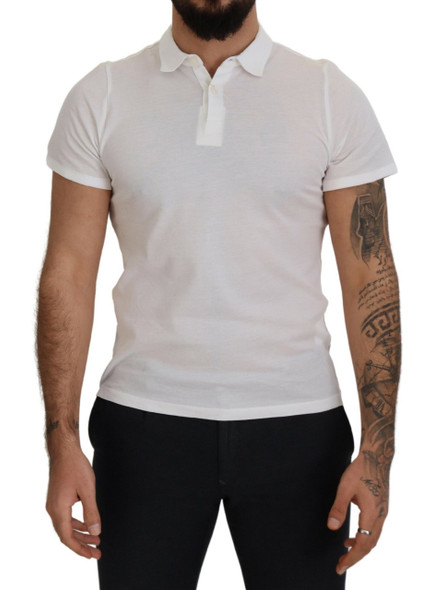 FRADI White Cotton Collared Short Sleeves Polo T-shirt FRADI White Cotton Collared Short Sleeves Polo T-shirt