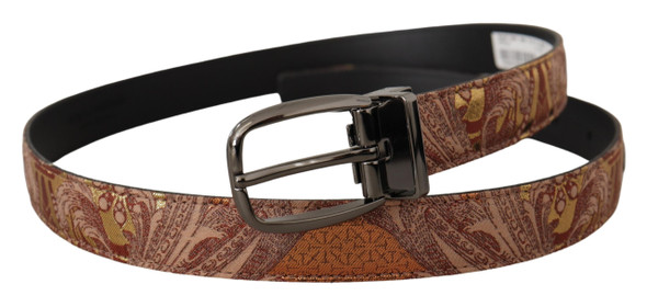 Dolce & Gabbana Multicolor Embossed Leather Black Metal Buckle Belt Dolce & Gabbana Multicolor Embossed Leather Black Metal Buckle Belt