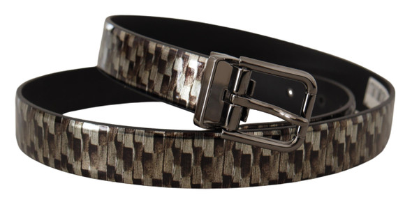 Brown Herringbone Leather Gray Belt Brown Herringbone Leather Gray Belt