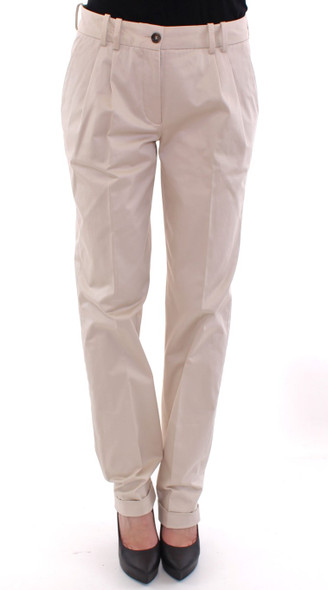 Dolce & Gabbana Beige Cotton Chinos Pants Dolce & Gabbana Beige Cotton Chinos Pants