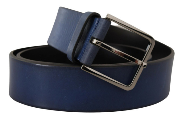 Blue Calf Leather Silver Metal Buckle Classic Belt BEL8496 Blue Calf Leather Silver Metal Buckle Classic Belt BEL8496