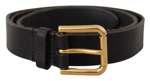 Dolce & Gabbana Brown Classic Leather Gold Metal Buckle Belt Dolce & Gabbana Brown Classic Leather Gold Metal Buckle Belt