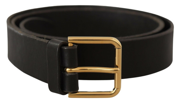 Dolce & Gabbana Brown Gold Metal Logo Buckle Calf Leather Belt Dolce & Gabbana Brown Gold Metal Logo Buckle Calf Leather Belt