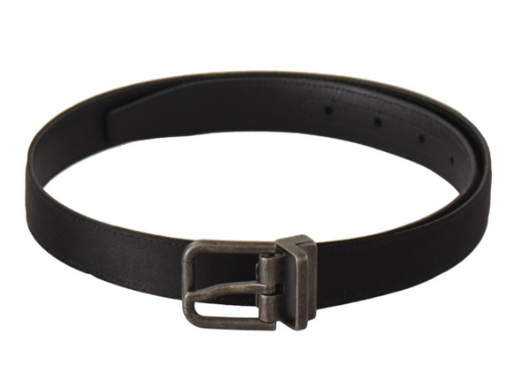 Black Calfskin Leather Vintage Metal Buckle Belt Black Calfskin Leather Vintage Metal Buckle Belt