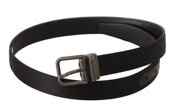 Black Calfskin Leather Vintage Metal Buckle Belt Black Calfskin Leather Vintage Metal Buckle Belt