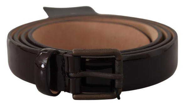 Dolce & Gabbana Black Patent Leather Logo Metal Waist Buckle Belt Dolce & Gabbana Black Patent Leather Logo Metal Waist Buckle Belt