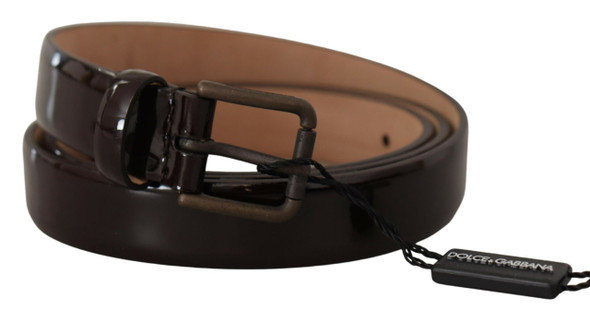 Dolce & Gabbana Black Patent Leather Logo Metal Waist Buckle Belt Dolce & Gabbana Black Patent Leather Logo Metal Waist Buckle Belt