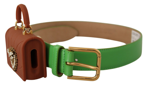 Green Leather Devotion Heart Micro Bag Headphones Belt WMB182 Green Leather Devotion Heart Micro Bag Headphones Belt WMB182