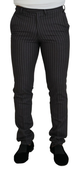 Brown Stripes Slim Fit Men Pants Brown Stripes Slim Fit Men Pants