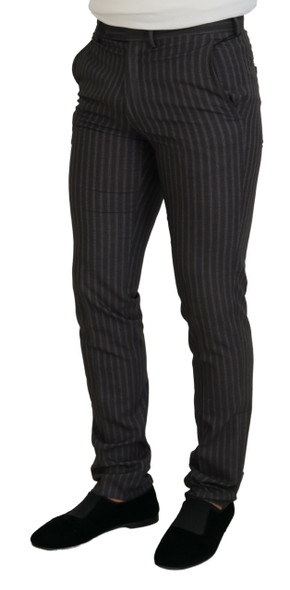 Brown Stripes Slim Fit Men Pants Brown Stripes Slim Fit Men Pants