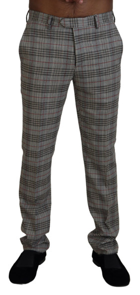Gray Checkered Skinny Men Pants Gray Checkered Skinny Men Pants