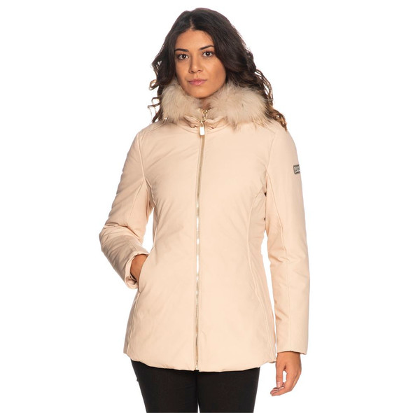 Beige Polyamide Women's Jacket Beige Polyamide Women's Jacket