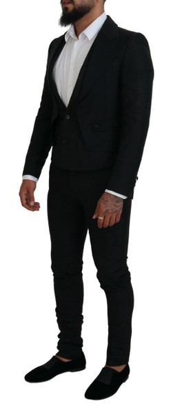 Dolce & Gabbana Black Polyester Men 2 Piece MARTINI Suit Dolce & Gabbana Black Polyester Men 2 Piece MARTINI Suit