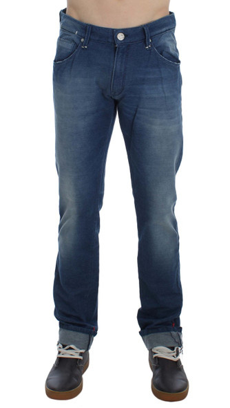 Blue Wash Denim Cotton Stretch Slim Fit Jeans Blue Wash Denim Cotton Stretch Slim Fit Jeans