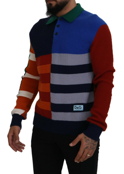 Multicolor Stripes Wool Pullover Sweater Multicolor Stripes Wool Pullover Sweater