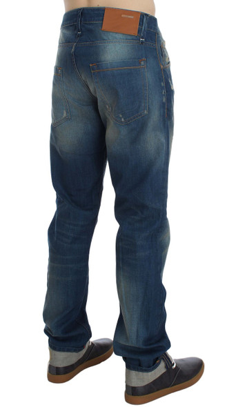 Blue Wash Denim Cotton Stretch Baggy Fit Jeans Blue Wash Denim Cotton Stretch Baggy Fit Jeans