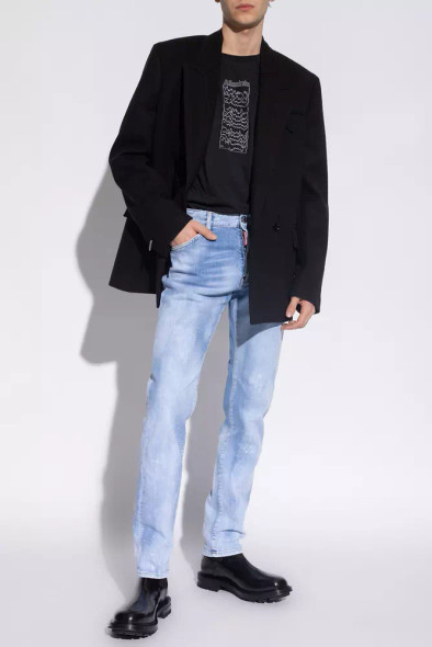 Dsquared² Light Blue Cotton Men Jeans Dsquared² Light Blue Cotton Men Jeans