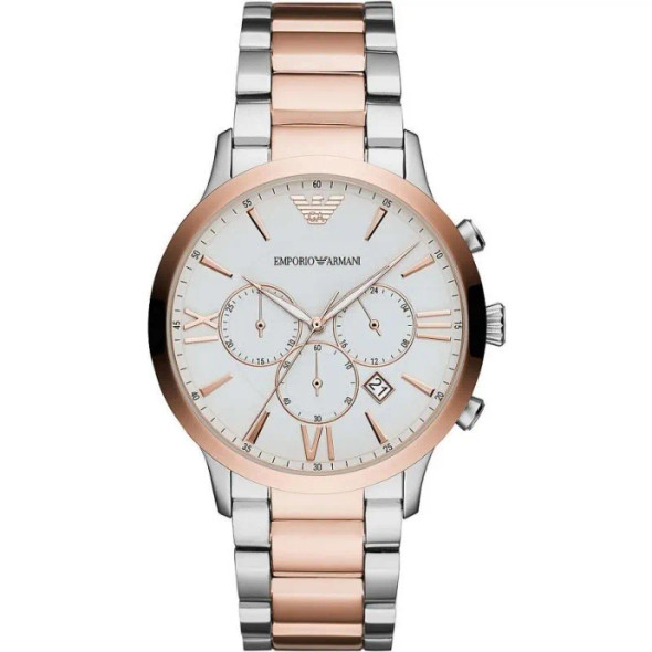 Emporio Armani Elegant Two-Tone Timepiece for Men Emporio Armani Elegant Two-Tone Timepiece for Men