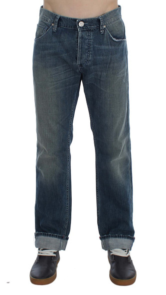 Blue Wash Cotton Denim Regular Fit Jeans Blue Wash Cotton Denim Regular Fit Jeans