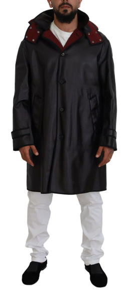 Black Trench Hooded Parka Cotton Jacket Black Trench Hooded Parka Cotton Jacket