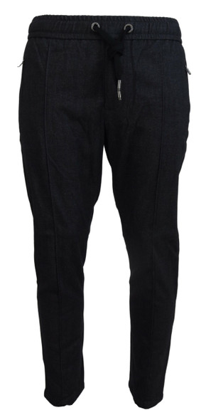 Dolce & Gabbana Grey Cotton Tapered Cotton Pants Dolce & Gabbana Grey Cotton Tapered Cotton Pants