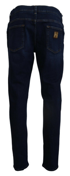 Dark Blue Cotton Denim SKINNY Jeans Dark Blue Cotton Denim SKINNY Jeans