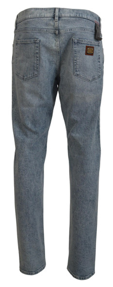 Dolce & Gabbana Blue Wash Slim Fit Cotton Denim Jeans PAN74548 Dolce & Gabbana Blue Wash Slim Fit Cotton Denim Jeans PAN74548
