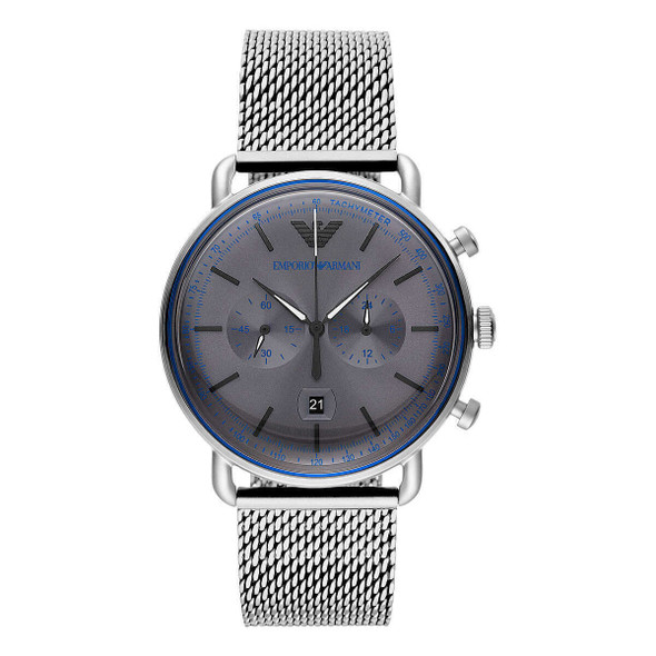 Emporio Armani Sophisticated Silver Steel Chronograph Watch Emporio Armani Sophisticated Silver Steel Chronograph Watch
