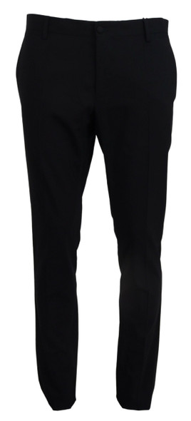 Blue Wool Stretch Dress Formal Slim Fit Pant Blue Wool Stretch Dress Formal Slim Fit Pant