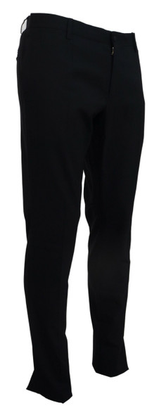 Blue Wool Stretch Dress Formal Slim Fit Pant Blue Wool Stretch Dress Formal Slim Fit Pant