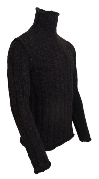 Dolce & Gabbana Brown Wool Knit Turtleneck Pullover Sweater Dolce & Gabbana Brown Wool Knit Turtleneck Pullover Sweater