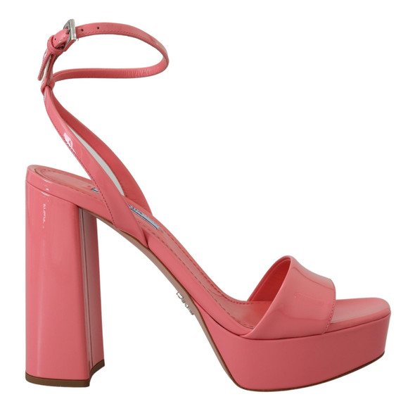 Prada Pink Patent Sandals Ankle Strap Heels Sandal Prada Pink Patent Sandals Ankle Strap Heels Sandal
