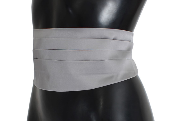 Gray Waist Belt Silk Cummerbund Gray Waist Belt Silk Cummerbund