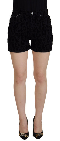Dolce & Gabbana Black Denim Cotton Stretch Hot Pants Shorts Dolce & Gabbana Black Denim Cotton Stretch Hot Pants Shorts